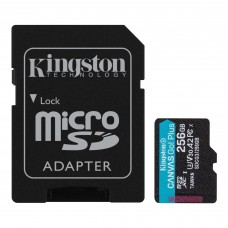 Card de memorie MicroSD Kingston Canvas GO!Plus,256GB,100/85MB/s cu adaptor